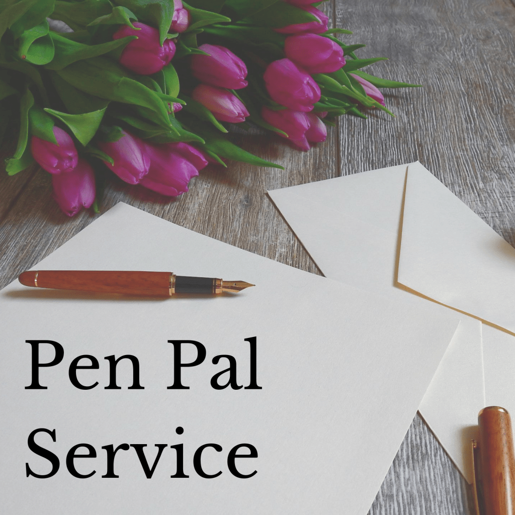 Click here to learn more about Ana Maria's Pen-Pal Service, a place to seek compassion and understanding from within.